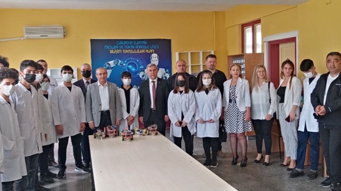 İlçemiz Çukurova Elektrik Mesleki ve Teknik Anadolu Lisesi'nde Robotik Kodlama Atölyesi Açılışı Gerçekleşti.