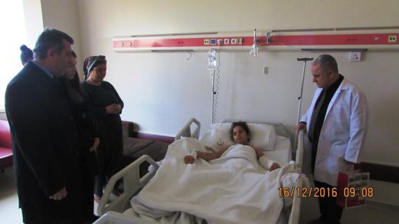 Aladağ Yurt Yangınında Yaralanan Öğrenci Hastanede Ziyaret Edildi.