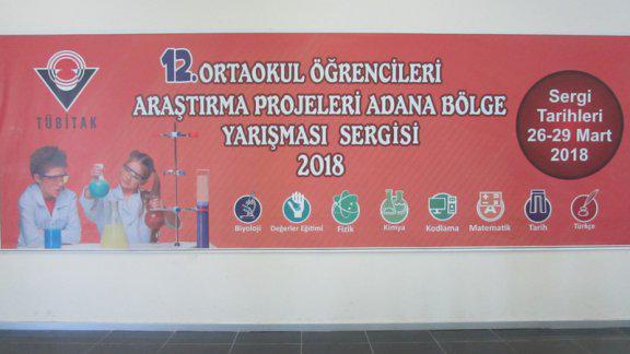 TÜBİTAK 12. Ortaokul Öğrencileri Araştırma Projeleri Adana Bölge Yarışması Sergisi