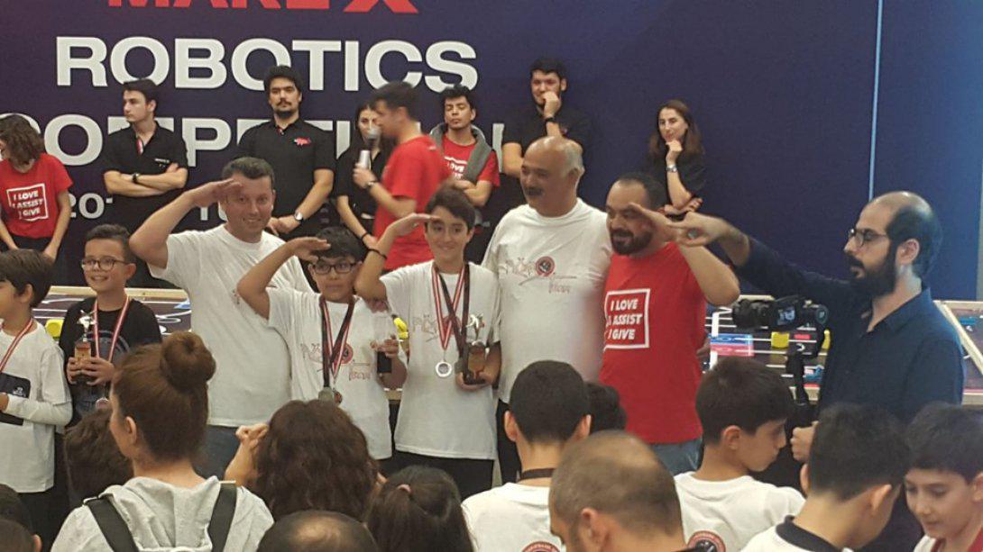 Make X 2019 Türkiye Robotic Yapay Zeka Teknolojisi Yarışmasında Türkiye 1. si Olan Öğrencilerimizi Tebrik Ediyoruz.